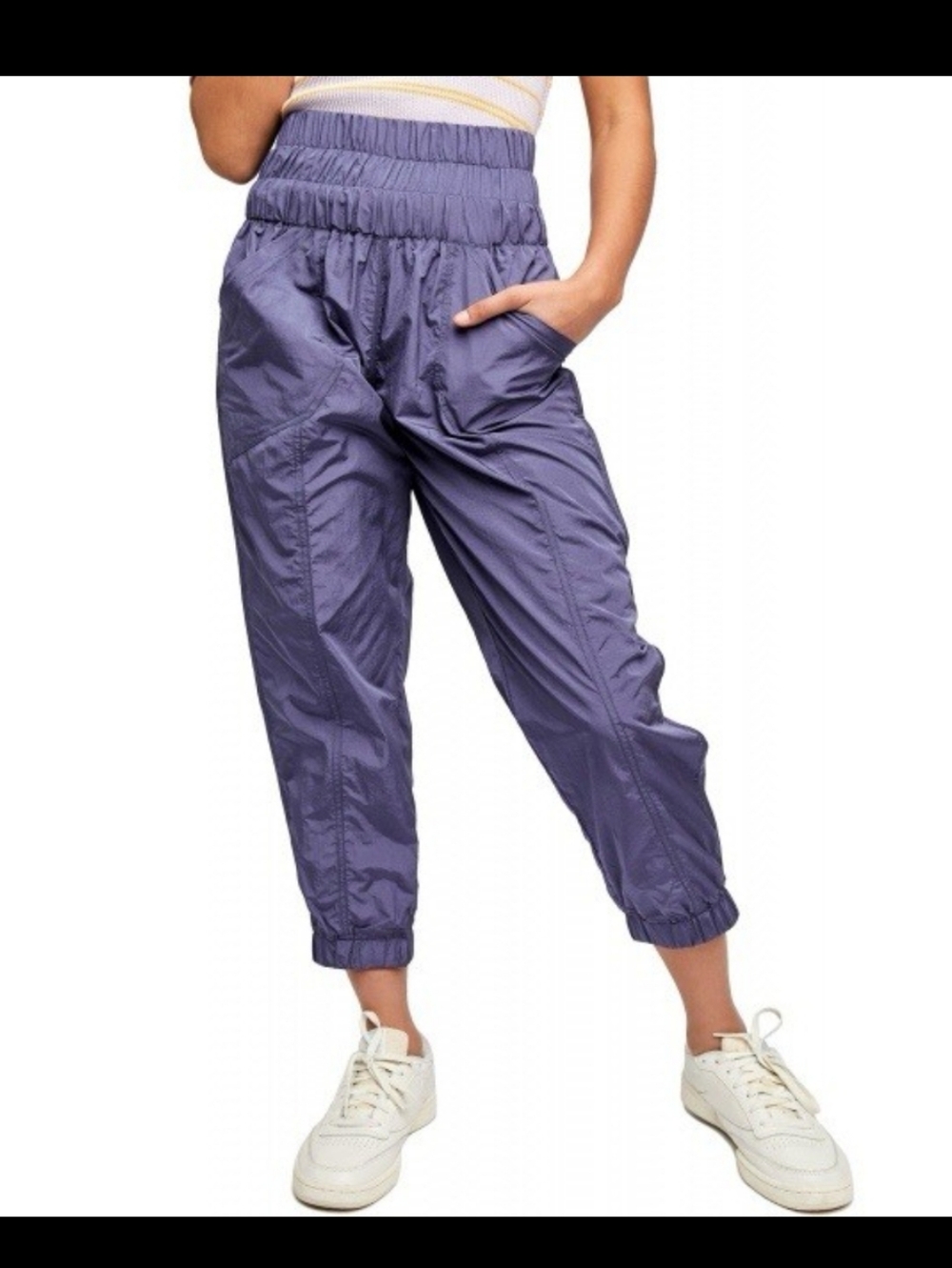 Free People FP Movement | Way Home Joggers | Purple Nylon Windbreaker Pants | XS
